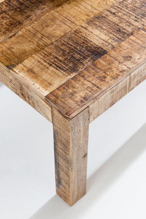 Rootz Table - Solid Wood - Natural Mango Wood - Rustic Country Style Coffee Table - Solid Wood Living Room Table - 110 x 60 x 47 cm