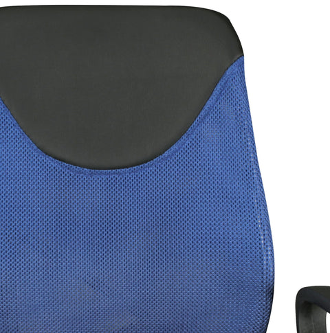 Rootz Swivel Chair - Children's Desk - Black & Blue - Backrest - Ergonomic & Height Adjustable