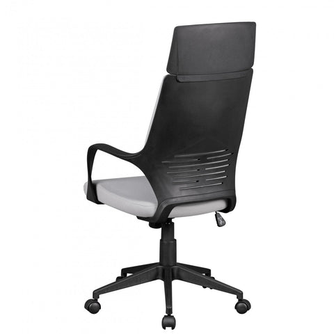 Rootz Office Chair - Light Gray Fabric - Design Executive Chair - Swivel Chair with Tilt Mechanism & Armrests