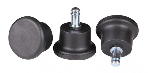 Rootz Floor Glides -  Set of 5 Black - Plastic Design  - 11mm Round Foot Glides for Office Chair