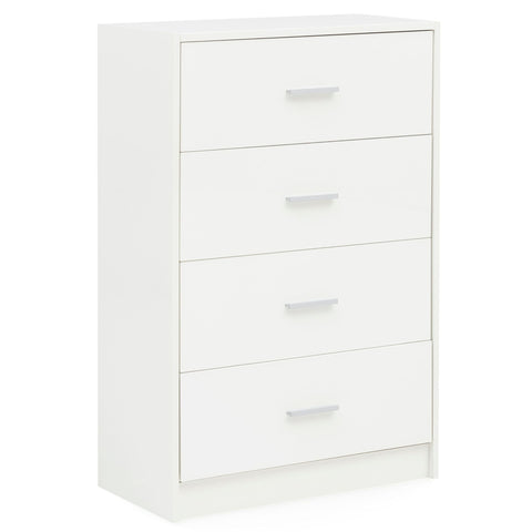 Rootz Sideboard - High Gloss Design - Modern Wood Sideboard - Narrow Dining Room Drawer Chest - White - 60x90x30cm