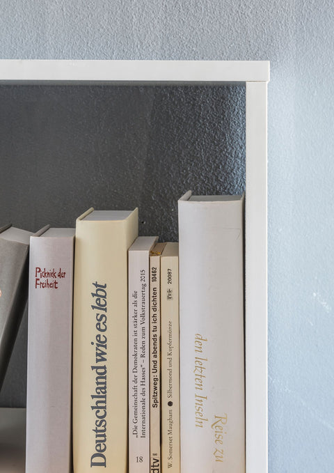 Rootz Bookcase - White - Modern Freestanding Wooden Shelf with 9 Compartments - Divider Cube Shelf for Open Storage - 108 x 104 x 29 cm