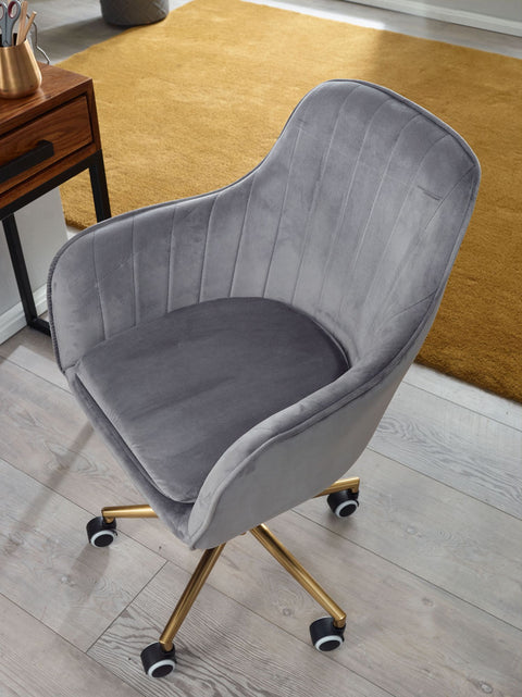Rootz Desk Chair - Design Swivel Chair with Backrest - Height Adjustable - 120kg Work Chair - Shell Chair with Castors