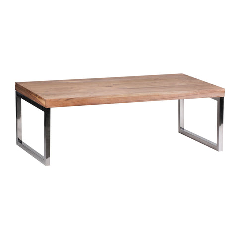 Rootz Coffee Table - Solid Wood Acacia - Dark Brown - Country Style - 120 cm Wide