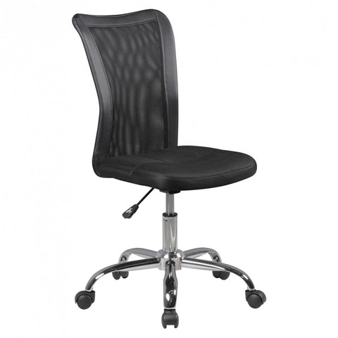 Rootz Children's Desk Chair - Black - For Ages 6+ with Backrest - Soft Floor Casters