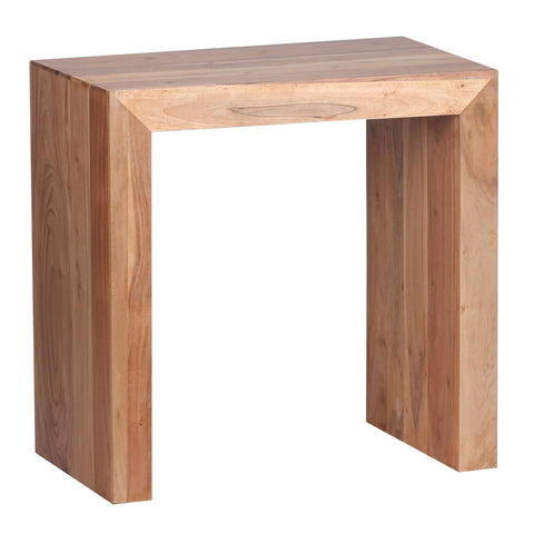 Rootz Side Table - Solid Wood Acacia - Dark Brown - Country Style Living Room Coffee Table - 60 x 35 cm