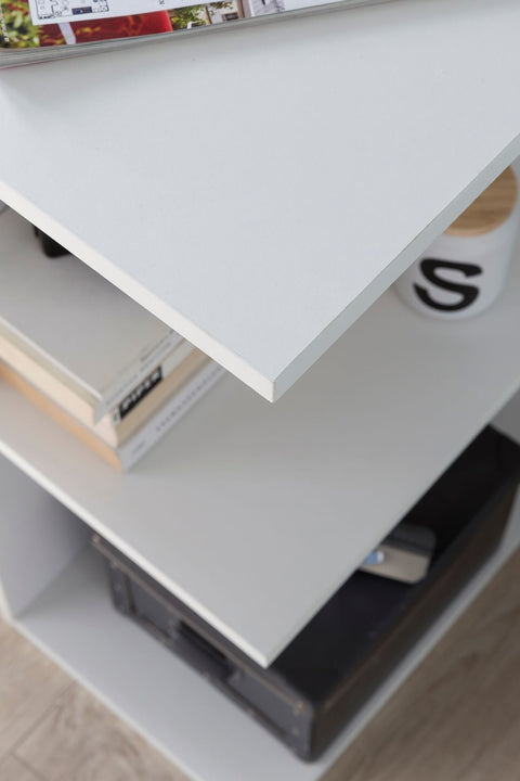 Rootz Computer Desk - White - Small Office Table - Shelf Included - Modern Worktable - 82x60x76cm