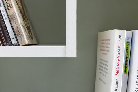 Rootz Wall Shelf - Modern Design Hanging Shelf - Floating Wooden Wall Shelf - Narrow Bookshelf - High Decorative Floating Shelf -  White - 36x90x13.5cm