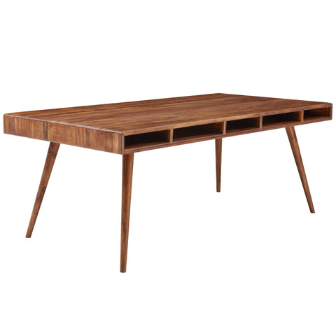 Rootz Dining Table - Sheesham Wood - Solid and Rustic - Modern Design - 200x77x100cm