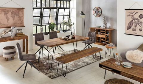 Rootz  Console Table - Solid Wood Sheesham - Country-Style Sideboard with 1 Drawer - 120x40cm