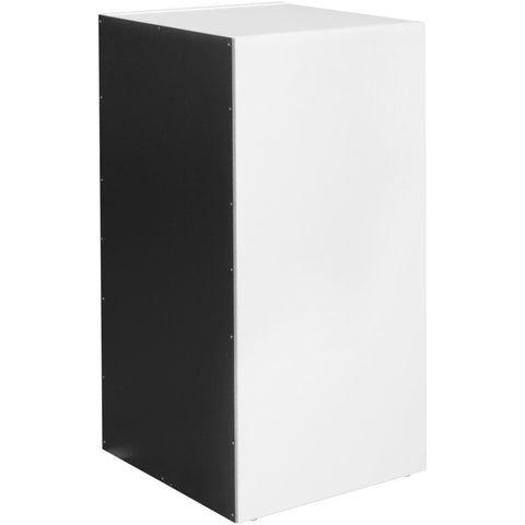 Rootz Stand Shelf - Modern Wood - White/Black - Small - Narrow Wall Shelf Storage Bookcase with 2 Shelves - 30x60x30cm