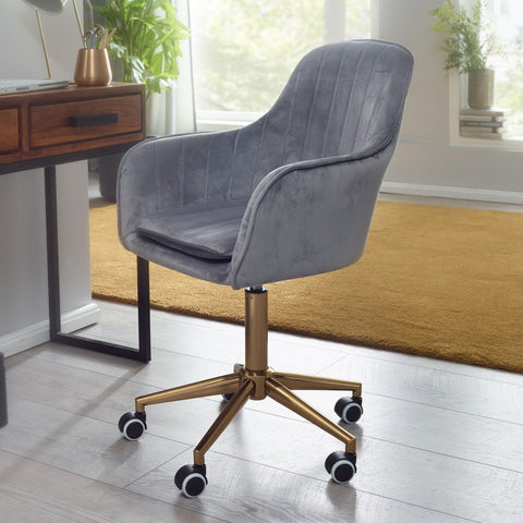 Rootz Desk Chair - Design Swivel Chair with Backrest - Height Adjustable - 120kg Work Chair - Shell Chair with Castors