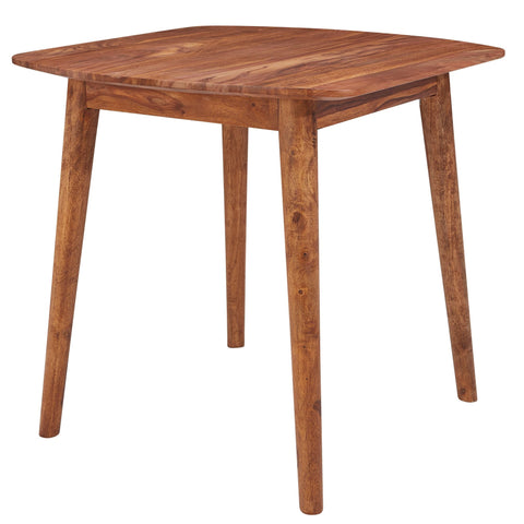Rootz Dining Table - Sheesham Solid Wood - Designer Kitchen Table - Rustic & Modern - Solid Wood Dining Table - 80x78x80cm