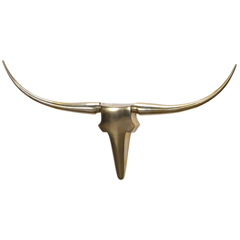 Rootz Bull Antler Decor - Wall Decoration - Golden Aluminum Bull Antler - 125 cm