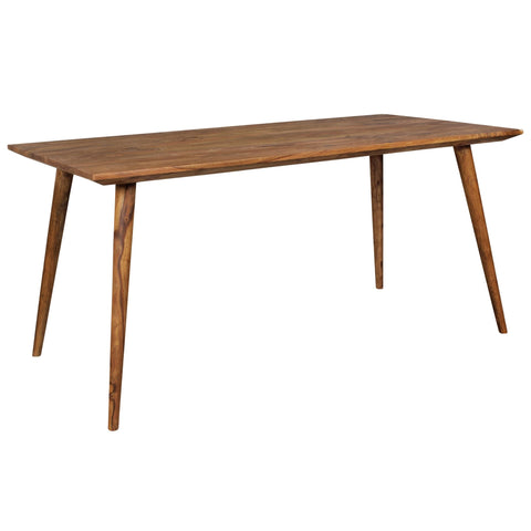 Rootz Dining Table - Sheesham Solid Wood - Rustic Country House Design - Rectangular Dining Room Table for 4-6 People - 120x60x76 cm