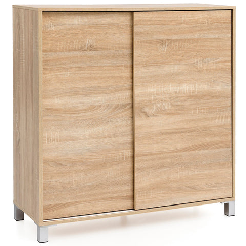 Rootz Shoe Cabinet - Sonoma - High Design Wood Shoe Rack - Large Capacity for 20 Pairs - 100x108x37.5cm