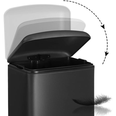 Rootz Pedal bin 30 L - Trash cans - Black - 34.5 x 61.5 x 27.5 cm (WxH x D)