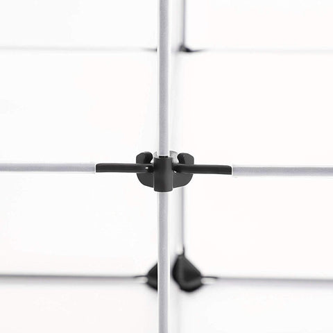 Rootz Shoe Cabinet Transparent - Storage Cabinet - Transparent Shelf Cabinet - Shoe Cabinets - 9 Pairs of Shoes - 123 x 31 x 93 cm