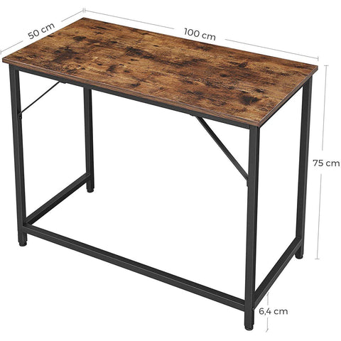 Rootz Whatcom Desk - Industrial Work Table - Computer Desk - Desks - 100 x 50 x 75 cm (LxWxH)