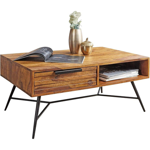 Rootz Coffee Table - Modern Wooden Living Room Table - 87 x 41 x 55 cm
