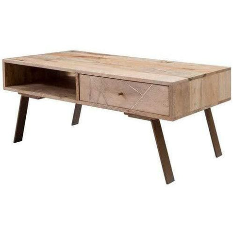 Rootz Coffee Table Wood - Wooden Coffee Tables - Living Room Table - 95 x 42 x 50 cm