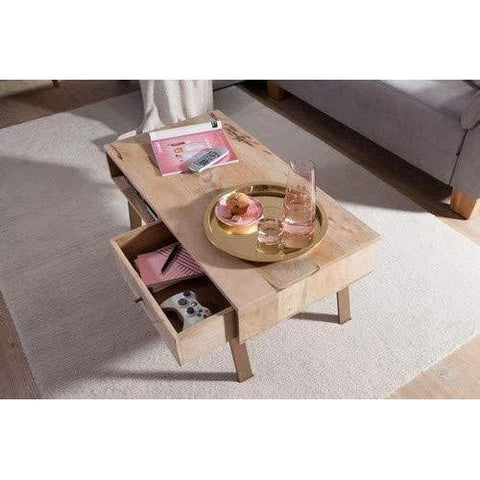 Rootz Coffee Table Wood - Wooden Coffee Tables - Living Room Table - 95 x 42 x 50 cm
