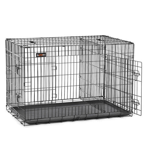 Rootz Dog Cage - Bench - Dog Crate - 2 Doors - Dogs - Kennel - 92.5 x 57.5 x 64 cm